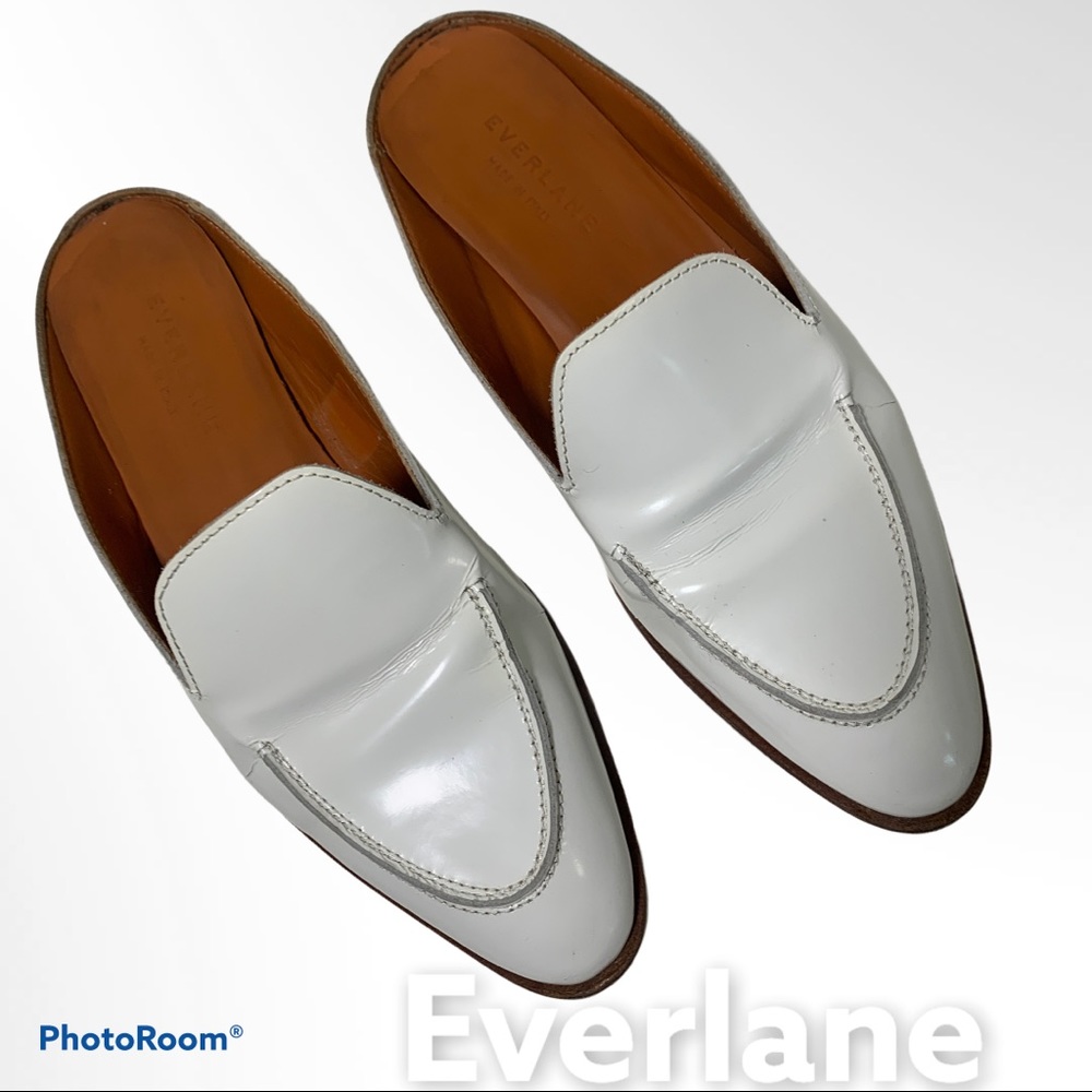 Everlane 6.5 made in Italy patent leather mules